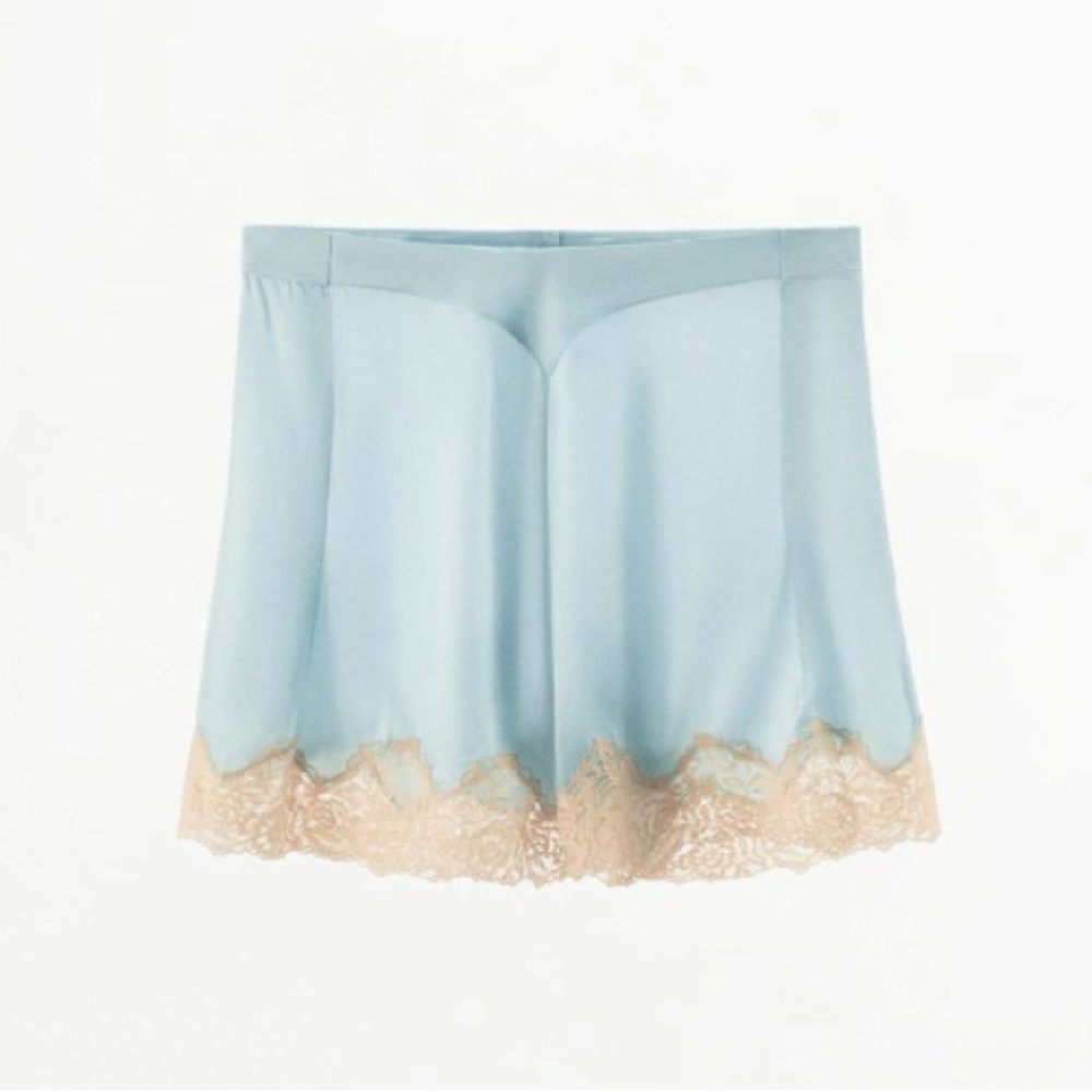 Zara Lace Satin Effect Shorts